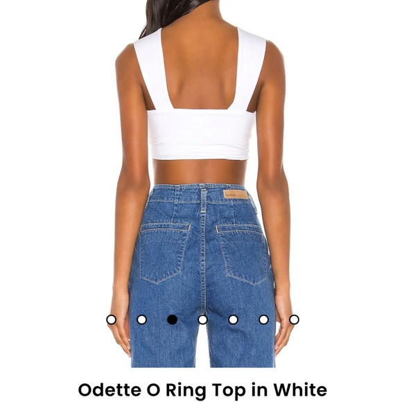 Superdown odette o ring crop top in white - Picture 2 of 3